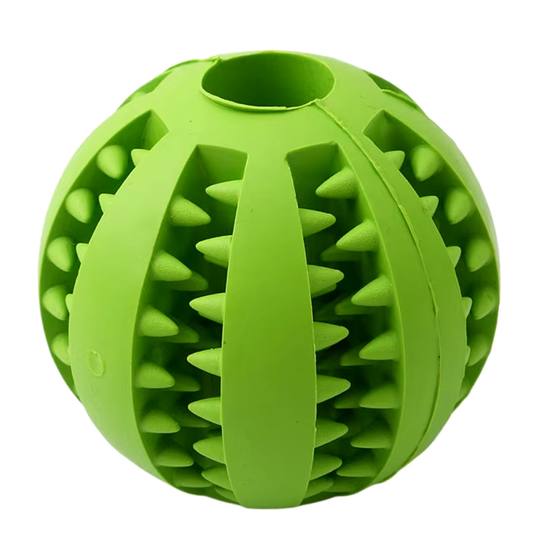 Dog Food Treat Feeder Funny Pet Interactive Rubber Ball Dogs Chew Toy Tooth Cleaning Ball Puppy Training Bite Resistant Toy Ball