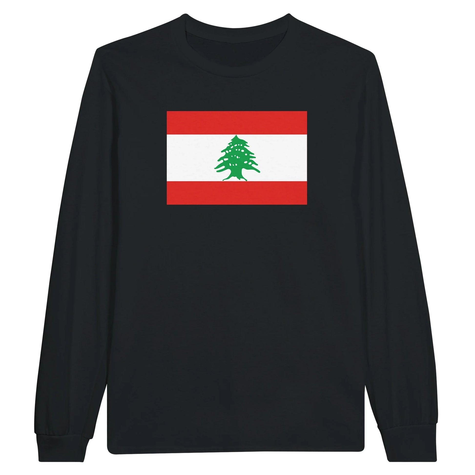 T-Shirt À Manches Longues Drapeau Du Liban