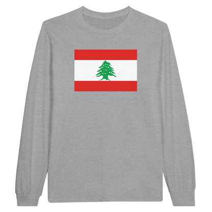 T-Shirt À Manches Longues Drapeau Du Liban