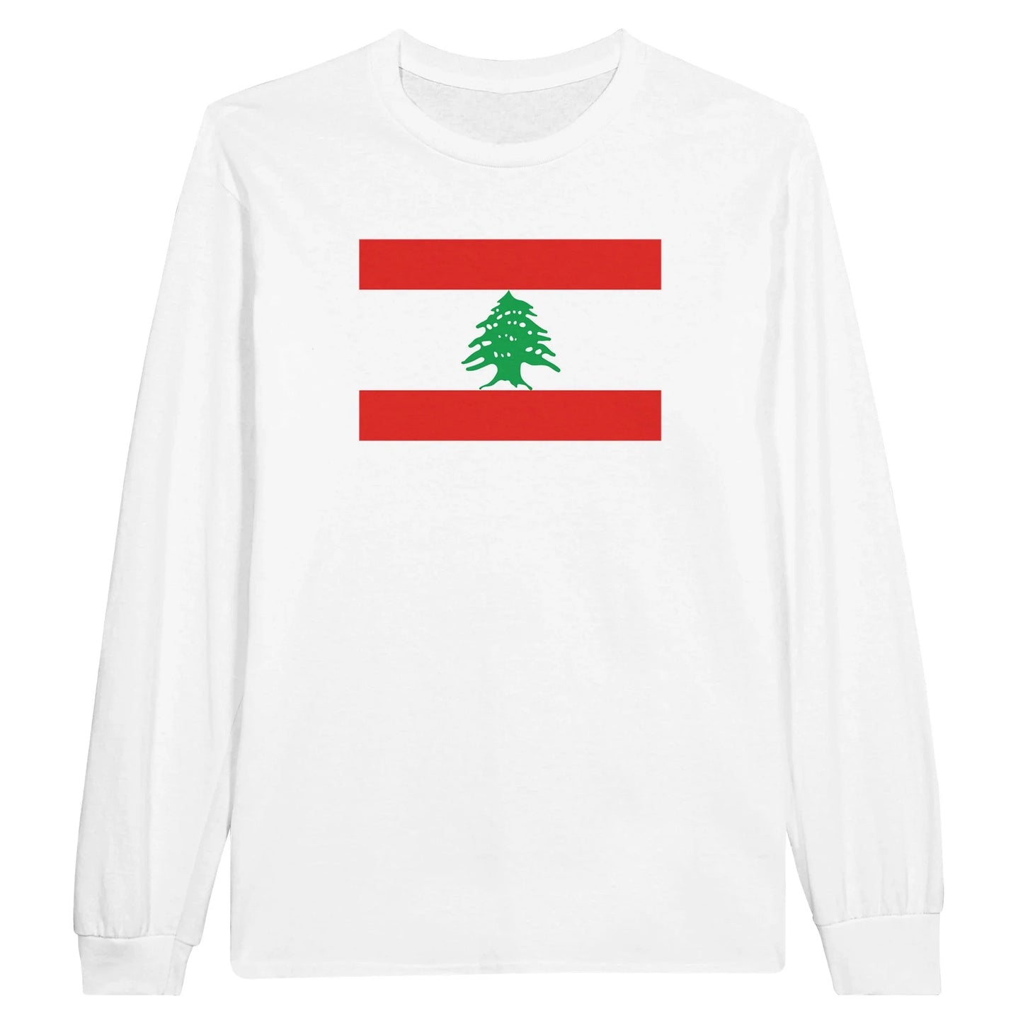 T-Shirt À Manches Longues Drapeau Du Liban