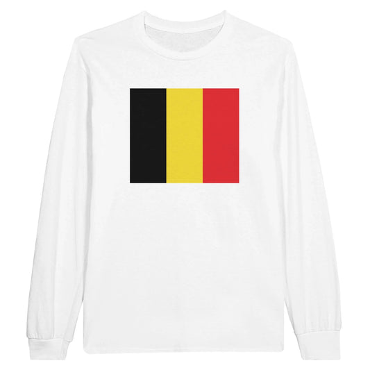 T-Shirt À Manches Longues Drapeau De La Belgique